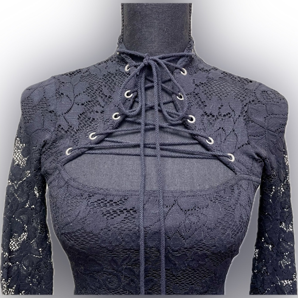 Vintage Lip Service Black Lace Dress - Picture 2 of 10